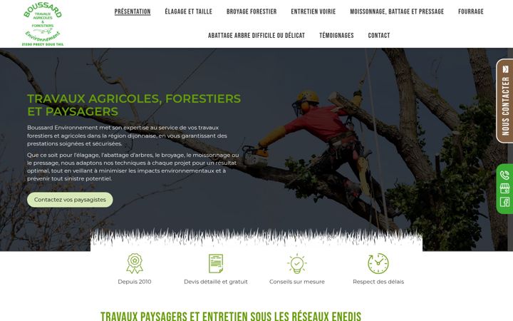 Screenshot of boussardenvironnement.fr