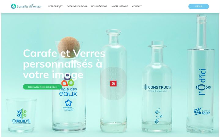 Screenshot of bouteillesdeauteur.com