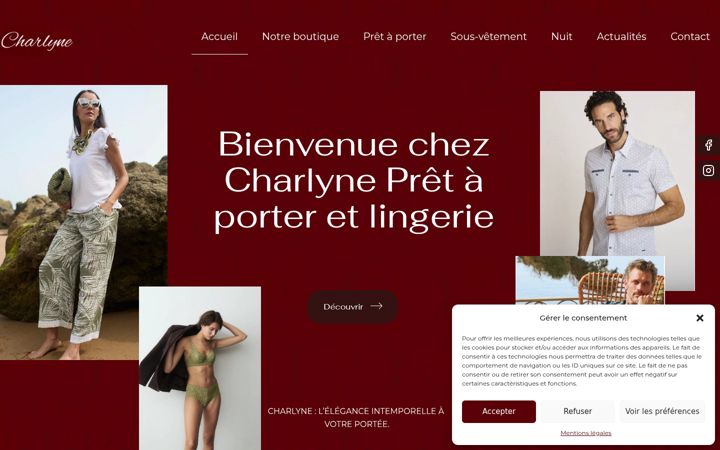 Skærmbillede af boutique-charlyne.fr