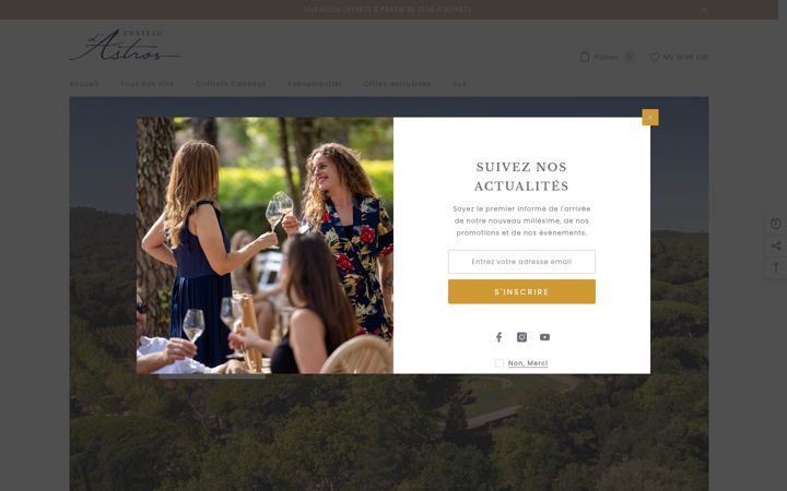 Screenshot of boutique-chateauastros.com