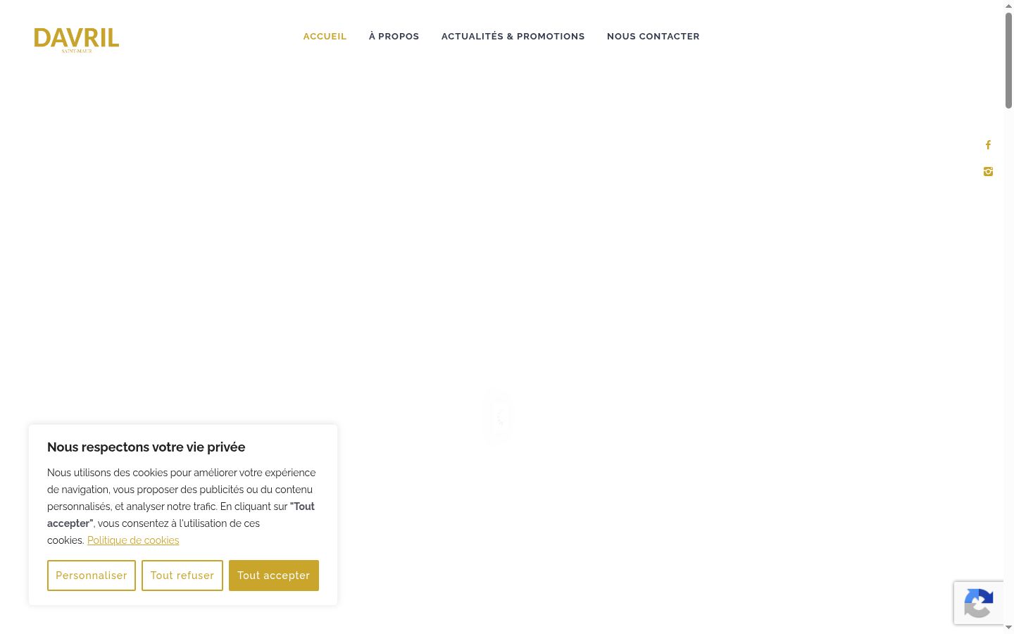 Screenshot del banner di consenso mostrato prima di qualsiasi interazione