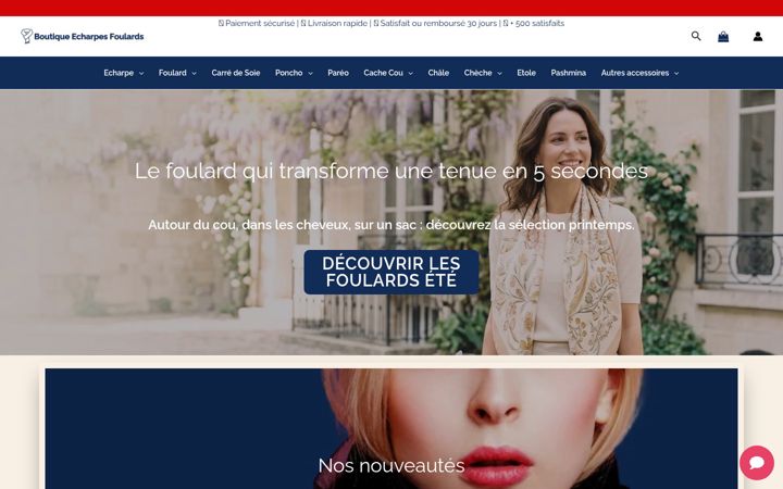 Screenshot of boutique-echarpes-foulards.com