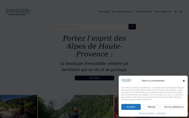 Skærmbillede af boutique-irresistiblealpesdehauteprovence.fr