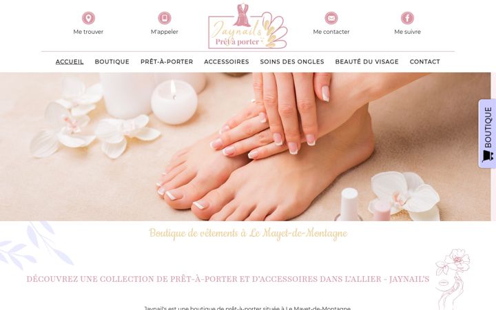 Screenshot of boutique-jaynails.fr