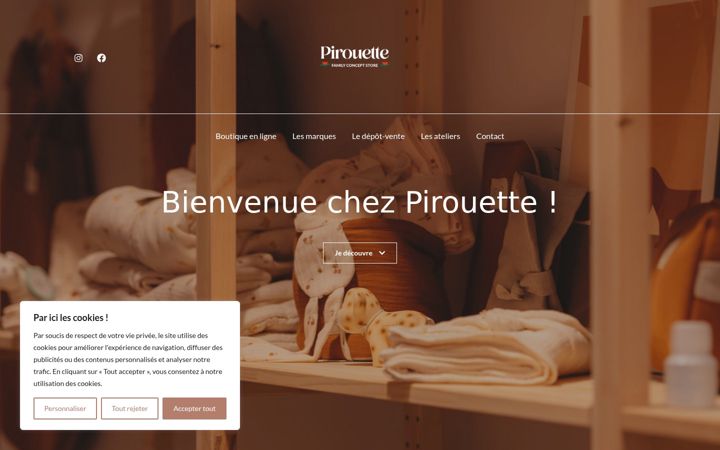 Screenshot of boutique-pirouette.fr