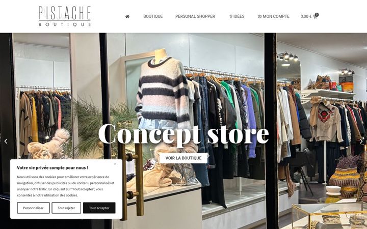 Screenshot of boutique-pistache-langon.fr