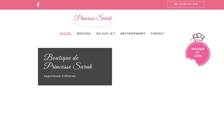 Screenshot of boutique-princesse-sarah.fr