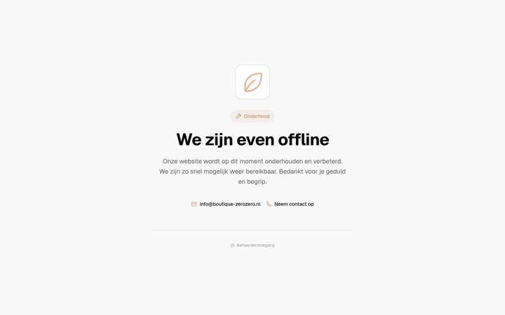 Captura de pantalla de boutique-zerozero.nl
