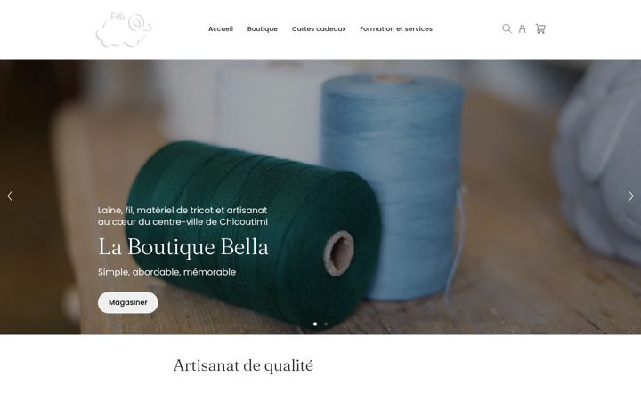 Screenshot of boutiquebella.ca