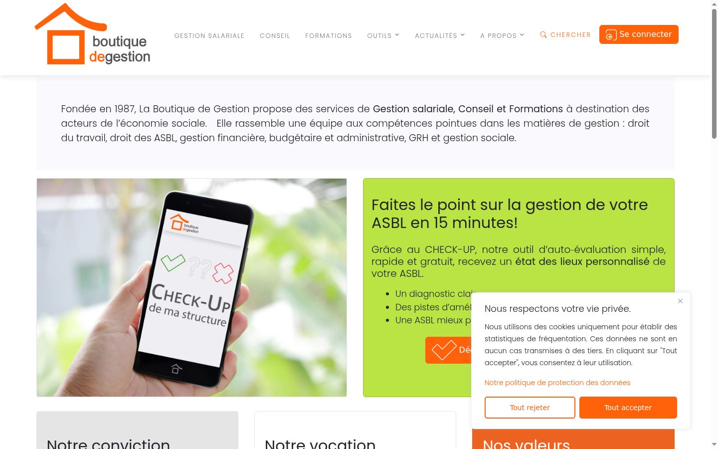 Screenshot of the consent banner shown before any interaction