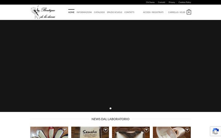 Screenshot of boutiquedeladanse.it