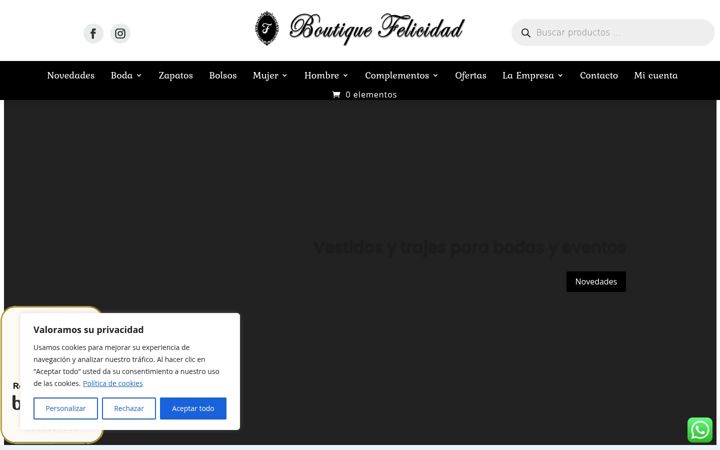 Screenshot of boutiquefelicidad.com