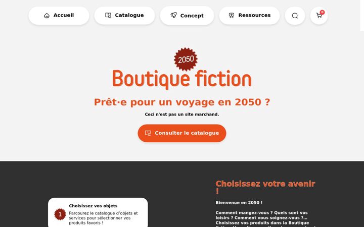 Skærmbillede af boutiquefiction.fr