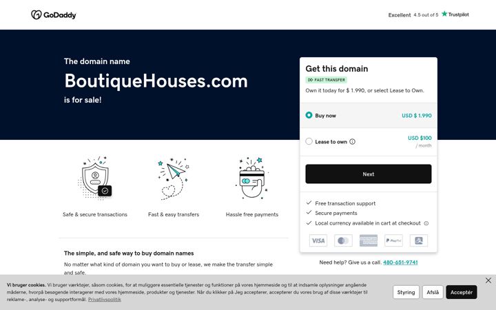 Screenshot of boutiquehouses.com