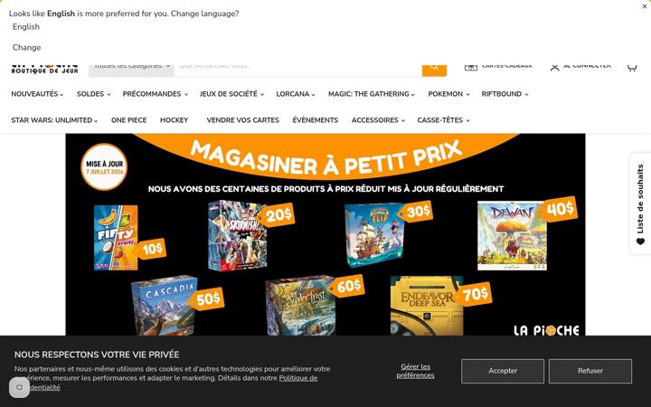Screenshot of boutiquelapioche.com