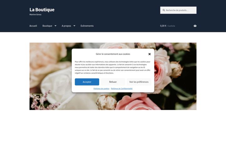 Skærmbillede af boutiquemarinegross-fleuriste.fr