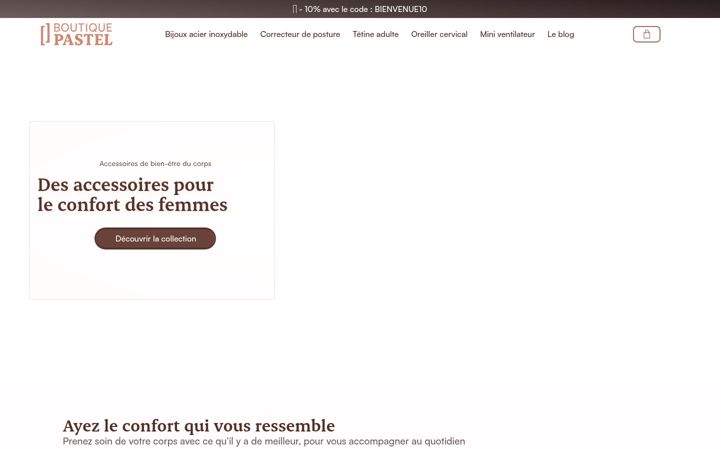 Screenshot of boutiquepastel.fr
