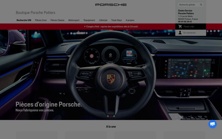 Skærmbillede af boutiqueporschepoitiers.fr