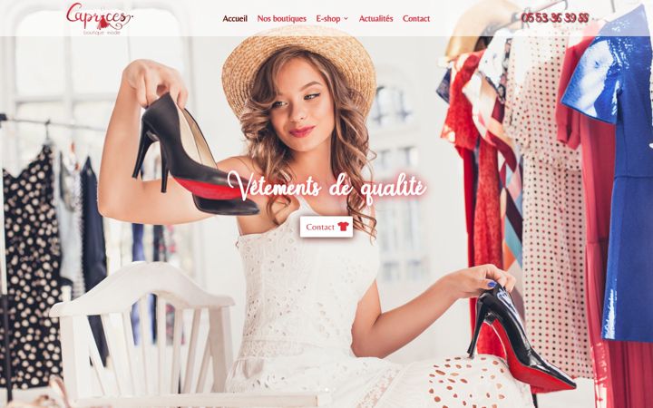 Skærmbillede af boutiques-caprices.fr