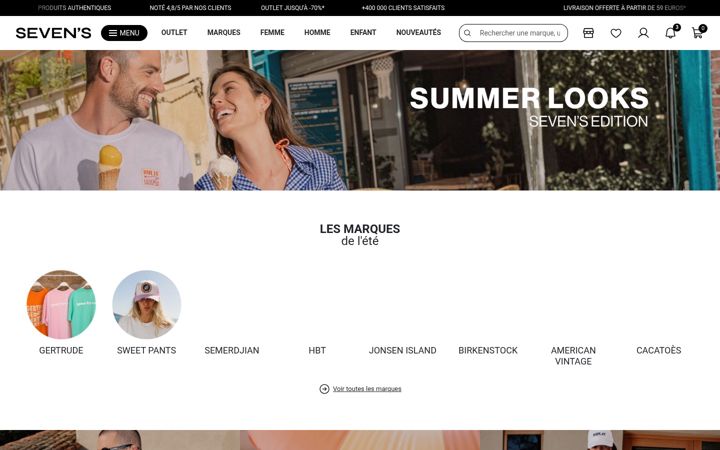 Screenshot of boutiques-sevens.com