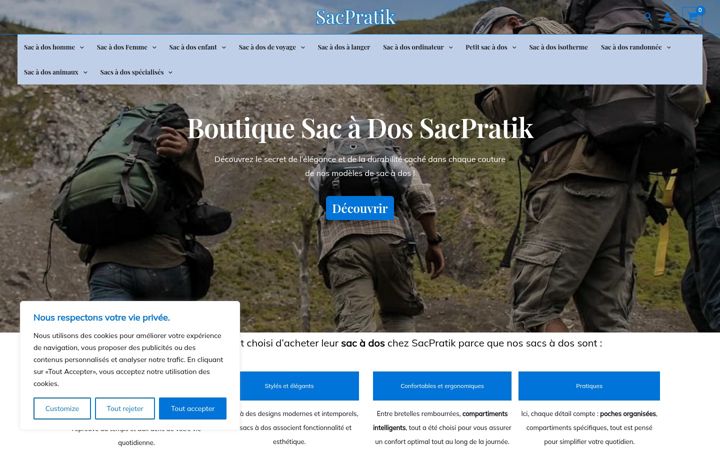 Screenshot of boutiquesacados.com