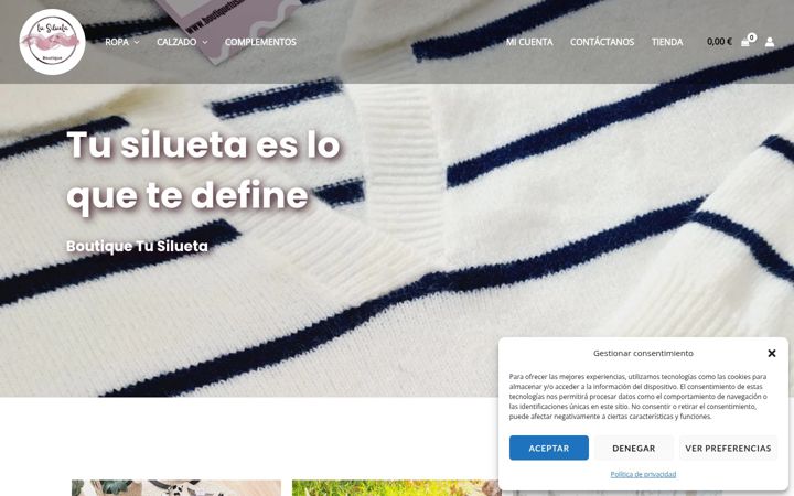 Screenshot of boutiquetusilueta.com