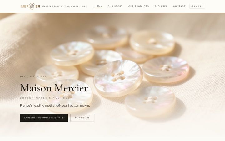 Screenshot of boutons-mercier.fr