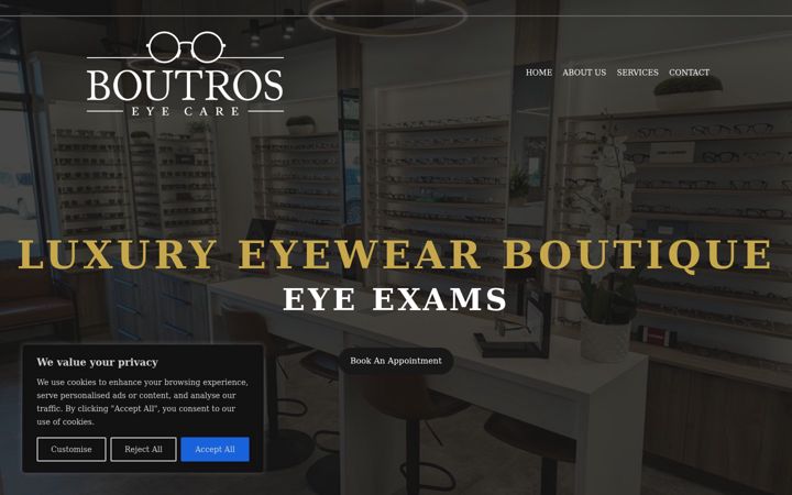 Screenshot of boutroseyecare.ca