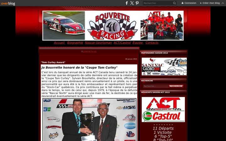 Screenshot of bouvrette41racing.com