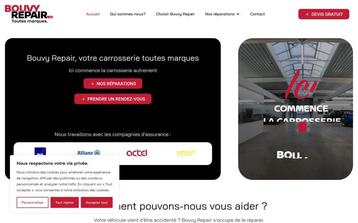 Screenshot of bouvyrepair.be