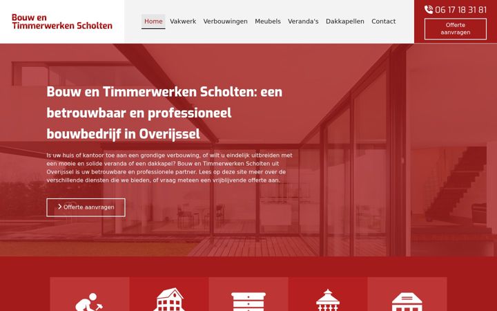 Skærmbillede af bouw-entimmerwerkenscholten.nl
