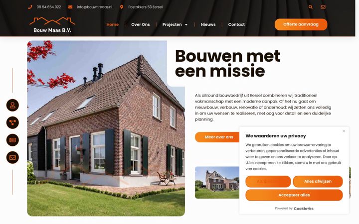 Captura de pantalla de bouw-maas.nl