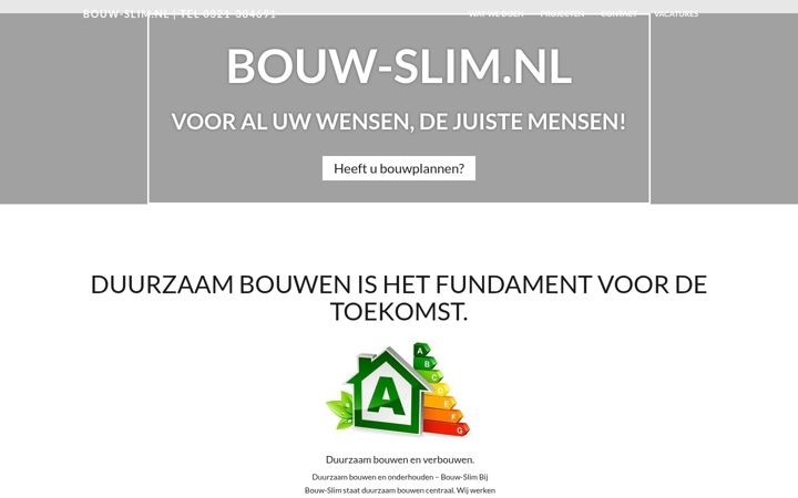 Screenshot of bouw-slim.nl