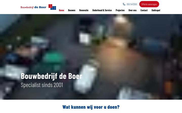 Screenshot of bouwbedrijf-deboer.nl