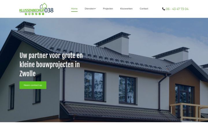 Captura de pantalla de bouwbedrijf038.nl