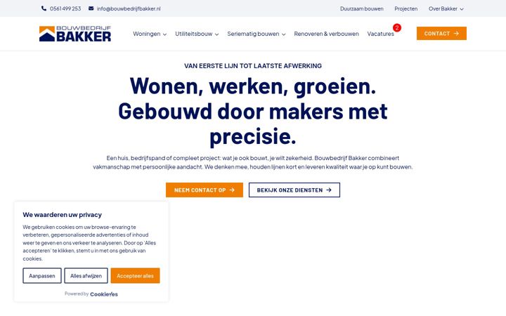 Captura de pantalla de bouwbedrijfbakker.nl