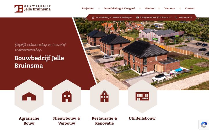 Screenshot of bouwbedrijfbruinsma.nl