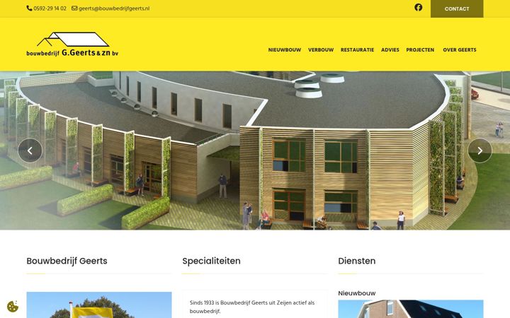 Screenshot of bouwbedrijfgeerts.nl