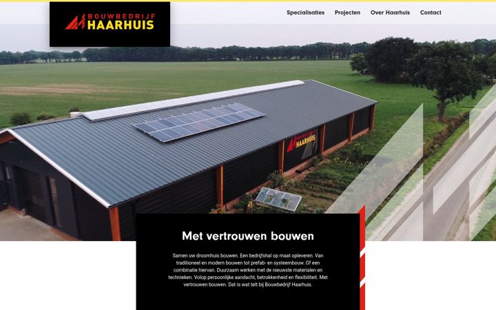 Captura de pantalla de bouwbedrijfhaarhuis.nl