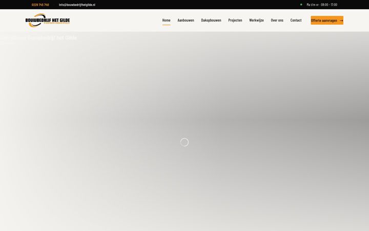 Screenshot of bouwbedrijfhetgilde.nl
