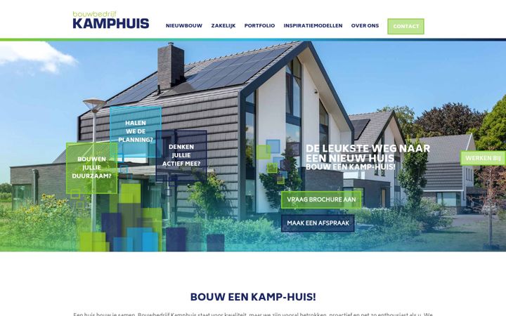 Captura de pantalla de bouwbedrijfkamphuis.nl