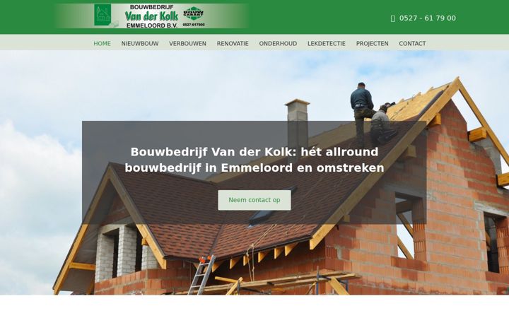 Screenshot of bouwbedrijfvanderkolkbv.nl