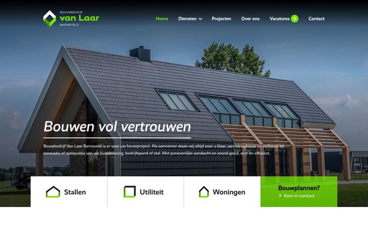 Captura de pantalla de bouwbedrijfvanlaar.nl