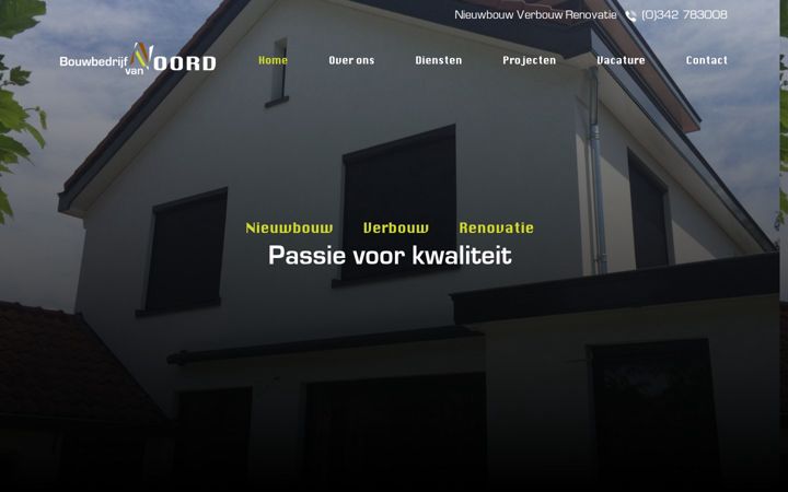 Skjámynd af bouwbedrijfvannoord.nl