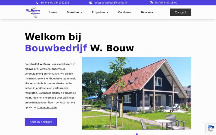Captura de pantalla de bouwbedrijfwbouw.nl