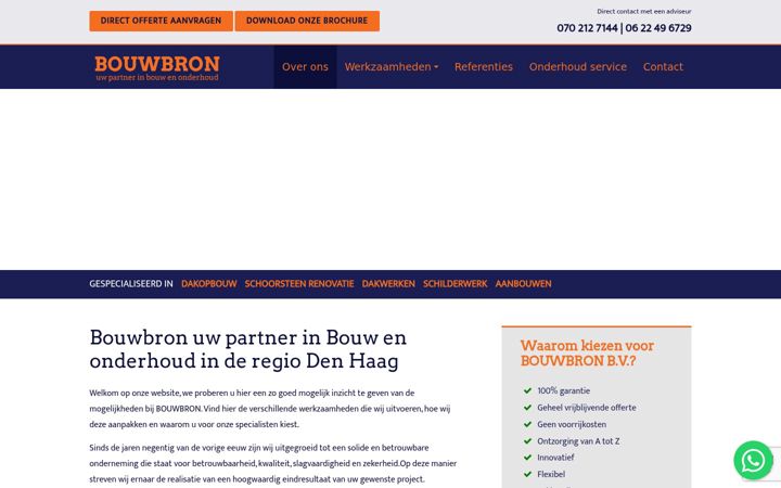 Captura de pantalla de bouwbron.nl