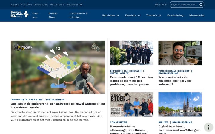 Captura de pantalla de bouweninstallatiehub.nl