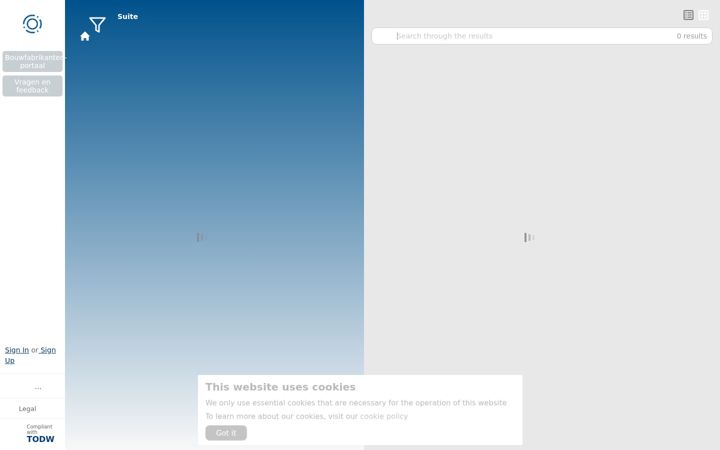 Screenshot of bouwfabrikantenportaal.be