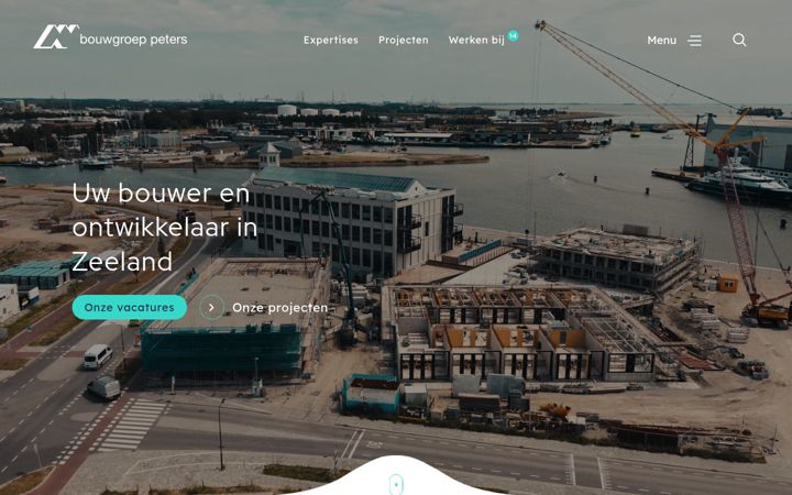Captura de pantalla de bouwgroep-peters.nl