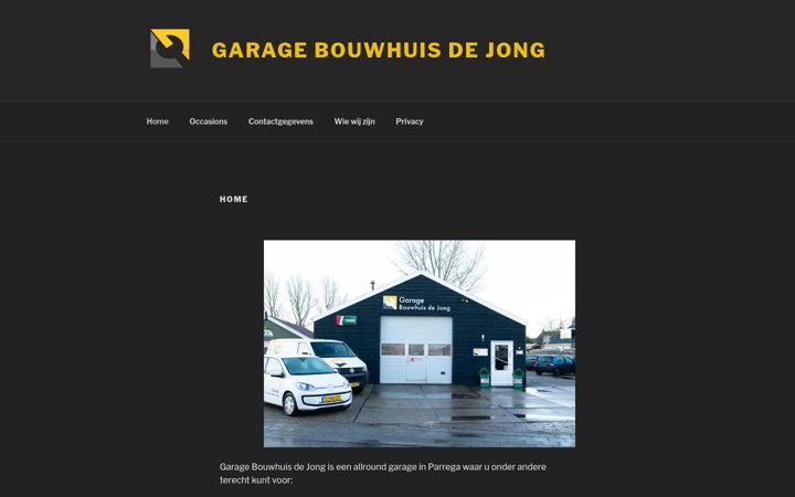 Screenshot of bouwhuisdejong.nl